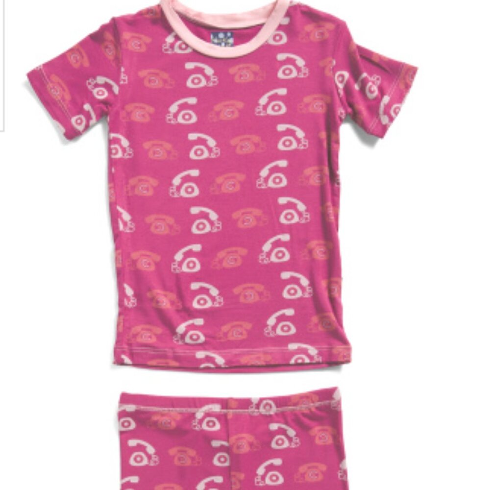 Kickee Pants Girls 2T Pajama Set Matching Shirt and Pants NWT